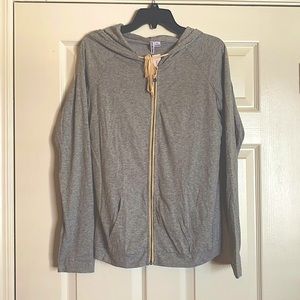 NWT! Double Zero Gray Zip Up Hoodie - Large